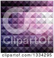 Poster, Art Print Of Geometric Background Of 3d Pyramids In Russian Violet