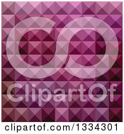 Poster, Art Print Of Geometric Background Of 3d Pyramids In Byzantium Purple