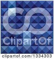 Poster, Art Print Of Geometric Background Of 3d Pyramids In Cobalt Blue