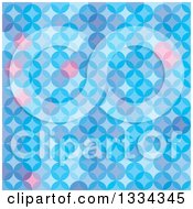 Poster, Art Print Of Blue And Pink Background Of Overlapping Circles