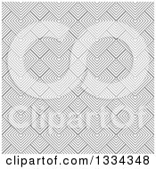Clipart Of A Retro Grayscale Diamond Illusion Background Pattern Royalty Free Vector Illustration
