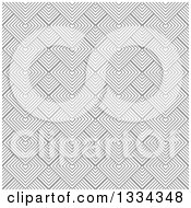 Poster, Art Print Of Retro Grayscale Diamond Illusion Background Pattern