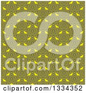 Clipart Of A Seamless Blue And Yellow Star Background Pattern Royalty Free Vector Illustration