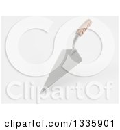 Clipart Of A 3d Plasterer Or Mason Trowel Tool On White Royalty Free Illustration