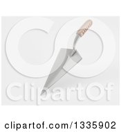 Clipart Of A 3d Plasterer Or Mason Trowel Tool On White 2 Royalty Free Illustration