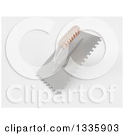 Clipart Of A 3d Plasterer Or Mason Trowel Tool On White 3 Royalty Free Illustration