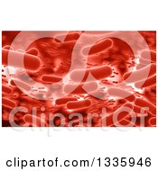 Clipart Of A Background Of 3d Red Virus Cells Royalty Free Illustration
