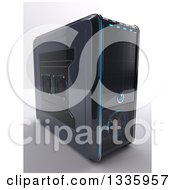Poster, Art Print Of 3d Pc Desktop Computer Tower On Shading