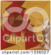Poster, Art Print Of Low Poly Abstract Geometric Background Of Red Ginger