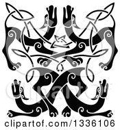 Poster, Art Print Of Black Celtic Wild Dog Knot