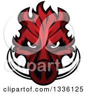 Red Boar Mascot Head 2
