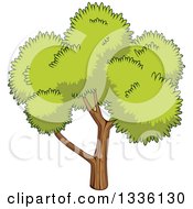 Poster, Art Print Of Cartoon Tree With A Lush Green Mature Canopy 3