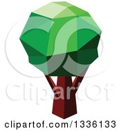 Clipart Of A Low Poly Geometric Tree 5 Royalty Free Vector Illustration