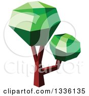 Clipart Of A Low Poly Geometric Tree 7 Royalty Free Vector Illustration