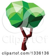 Clipart Of A Low Poly Geometric Tree 8 Royalty Free Vector Illustration