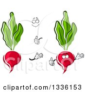 Clipart Of A Cartoon Face Hands And Beets 2 Royalty Free Vector Illustration