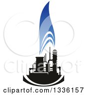 Poster, Art Print Of Black And Blue Natural Gas And Flame Design 17