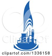 Poster, Art Print Of Blue Natural Gas And Flame Design 16