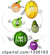Poster, Art Print Of Cartoon Happy Fruits
