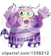 Poster, Art Print Of Cartoon Purple Monster