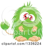 Clipart Of A Cartoon Furry Monster Royalty Free Vector Illustration