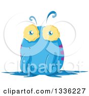 Poster, Art Print Of Cartoon Blue Monster