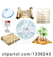 Poster, Art Print Of Jewish Holiday Passover Items