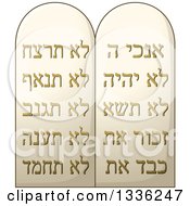 Poster, Art Print Of Jewish Passover Stone Ten Commandments Tablets
