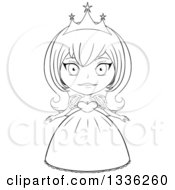 Poster, Art Print Of Black And White Sketched Princess 5