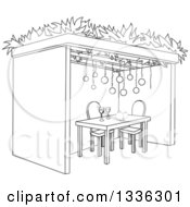 Poster, Art Print Of Black And White Jewish Sukkah For Sukkot With Pomegranates And Wine