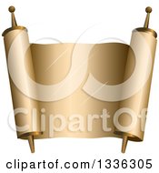 Clipart Of A Blank Open Torah Scroll Royalty Free Vector Illustration by Liron Peer #COLLC1336305-0188