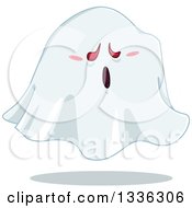 Poster, Art Print Of Cartoon Halloween Sheet Ghost