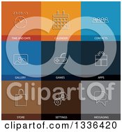 Poster, Art Print Of Flat Style Smart Phone Icons