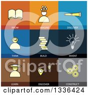 Poster, Art Print Of Flat Style Education And Creative Icons
