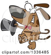 Clipart Of A Cartoon Soft Shoe Tap Dance Dog Royalty Free Vector Illustration