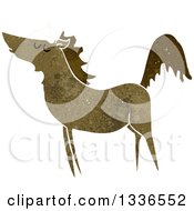 Poster, Art Print Of Textured Brown Unicorn
