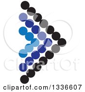 Poster, Art Print Of Black And Blue Dot Arrow App Icon Button Design Element