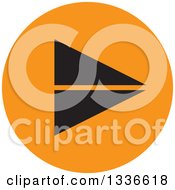 Clipart Of A Flat Style Black And Orange Arrow Round App Icon Button Design Element 3 Royalty Free Vector Illustration