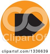 Clipart Of A Flat Style Black And Orange Arrow Round App Icon Button Design Element 7 Royalty Free Vector Illustration