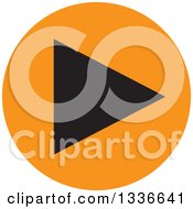 Poster, Art Print Of Flat Style Black And Orange Arrow Round App Icon Button Design Element 2