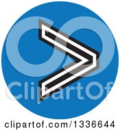 Clipart Of A Flat Style Blue White And Black Arrow Round App Icon Button Design Element 4 Royalty Free Vector Illustration