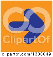 Poster, Art Print Of Flat Style Blue And Orange Square Arrow App Icon Button Design Element 2