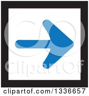 Clipart Of A Flat Style Blue Black And White Square Arrow App Icon Button Design Element 4 Royalty Free Vector Illustration