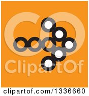Poster, Art Print Of Flat Style Square White Black And Orange Arrow App Icon Button Design Element 3