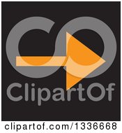 Poster, Art Print Of Flat Style Orange And Black Square Arrow App Icon Button Design Element