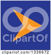 Clipart Of A Flat Style Orange And Blue Square Arrow App Icon Button Design Element 2 Royalty Free Vector Illustration
