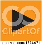 Poster, Art Print Of Flat Style Black And Orange Square Arrow App Icon Button Design Element 2