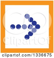 Clipart Of A Flat Style Square Orange White And Blue Arrow App Icon Button Design Element 7 Royalty Free Vector Illustration