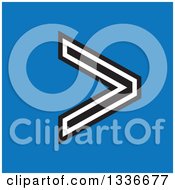 Clipart Of A Flat Style Blue Black And White Square Arrow App Icon Button Design Element 2 Royalty Free Vector Illustration