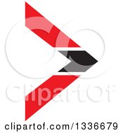 Clipart Of A Black And Red Arrow App Icon Button Design Element 3 Royalty Free Vector Illustration